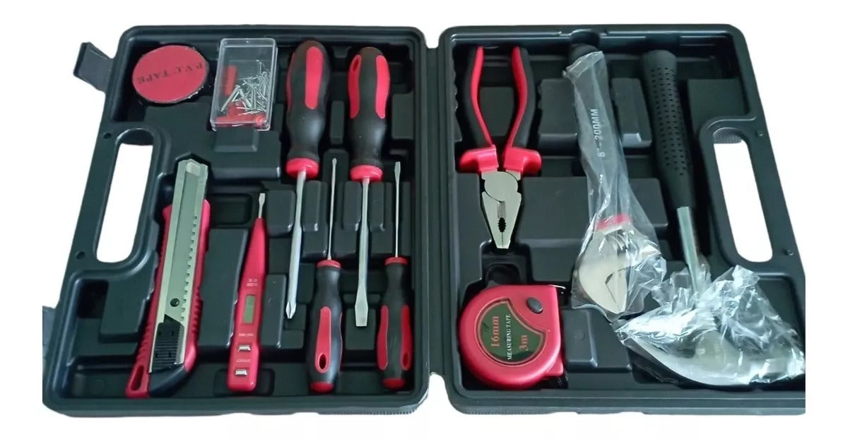 KIT CAJA DE HERRAMIENTAS X 12 PIEZAS